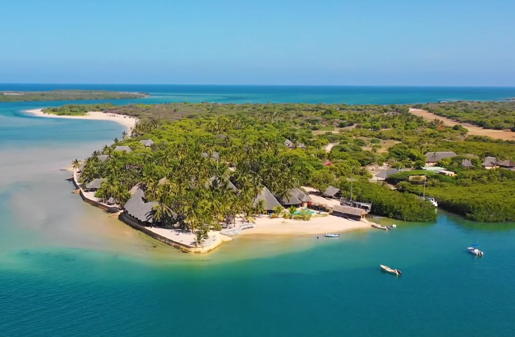 Lamu island aerial view